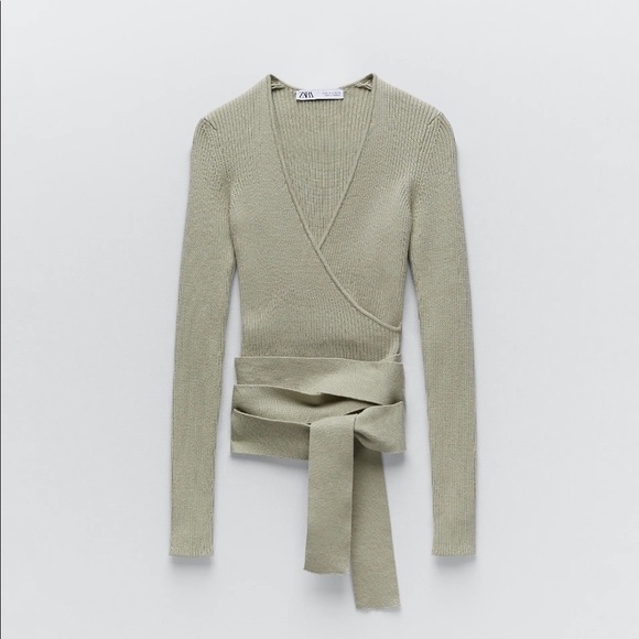 Knit crossover top zara Clearance